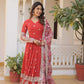 FAUX GEORGETTE EMBROIDERY ANARKALI LONG GOWN - MYLUXURY LANE ENTERPRISE