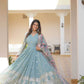 FAUX GEORGETTE EMBROIDERY ANARKALI LONG GOWN - MYLUXURY LANE ENTERPRISE