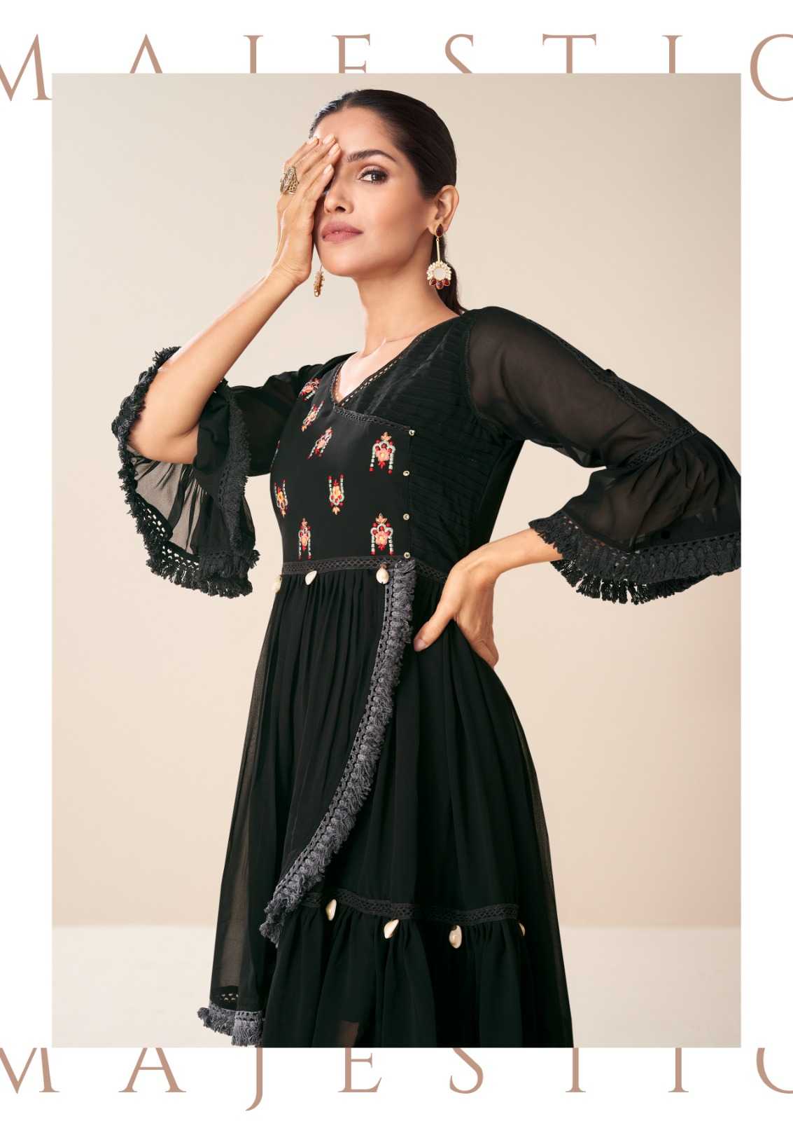 Faux Georgette  Designer Kurtis