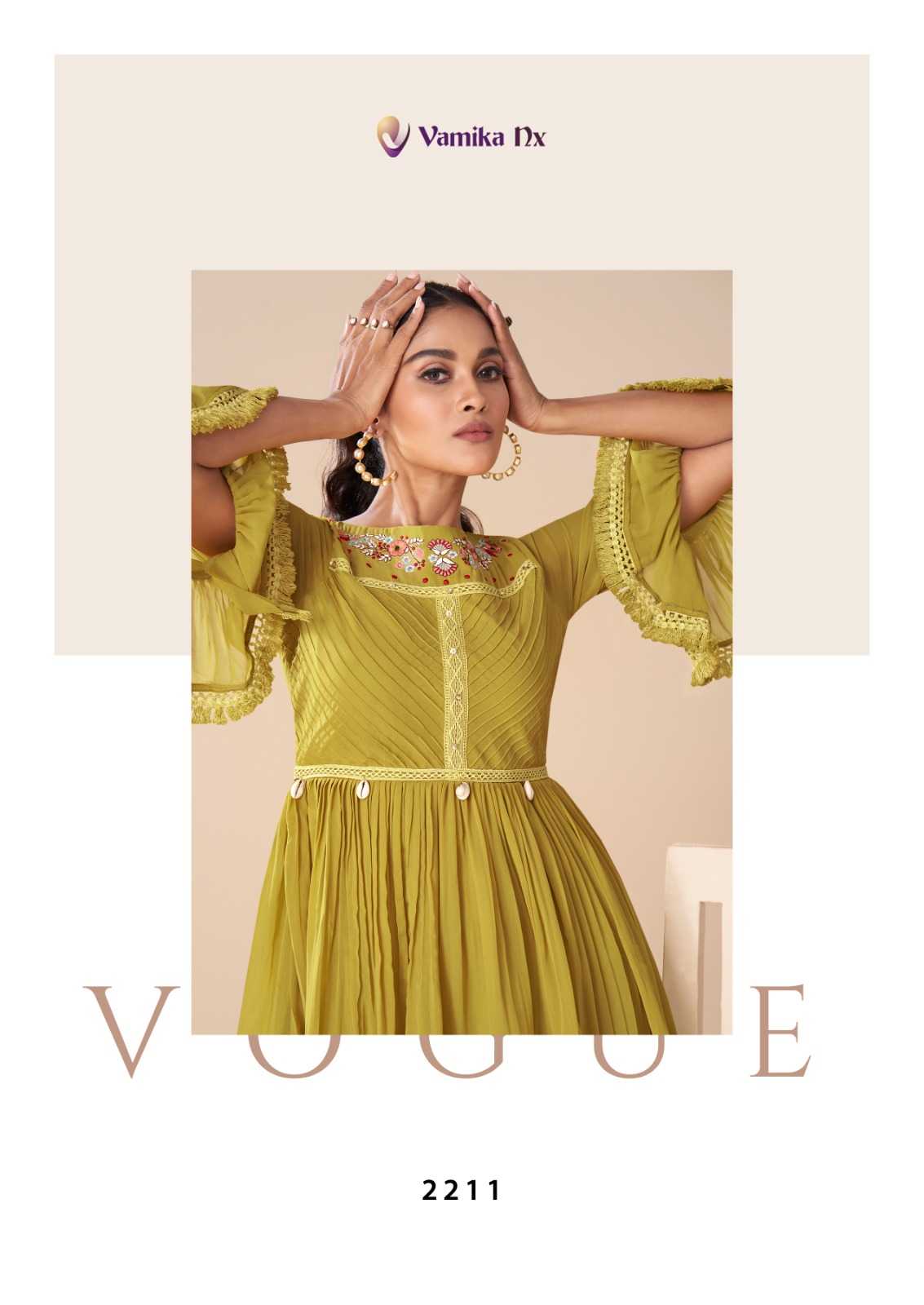 Faux Georgette  Designer Kurtis