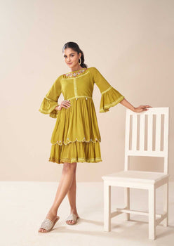 Faux Georgette  Designer Kurtis