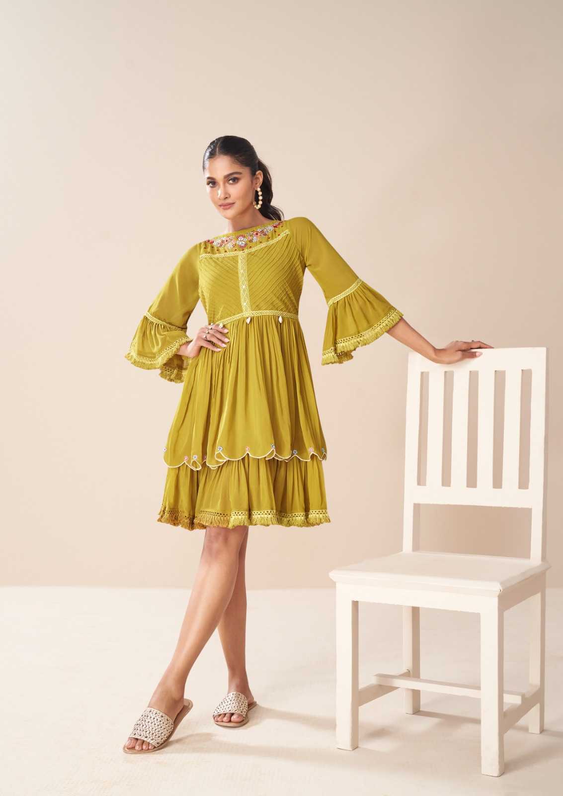 Faux Georgette  Designer Kurtis