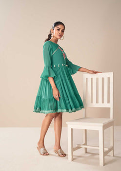 Faux Georgette  Designer Kurtis