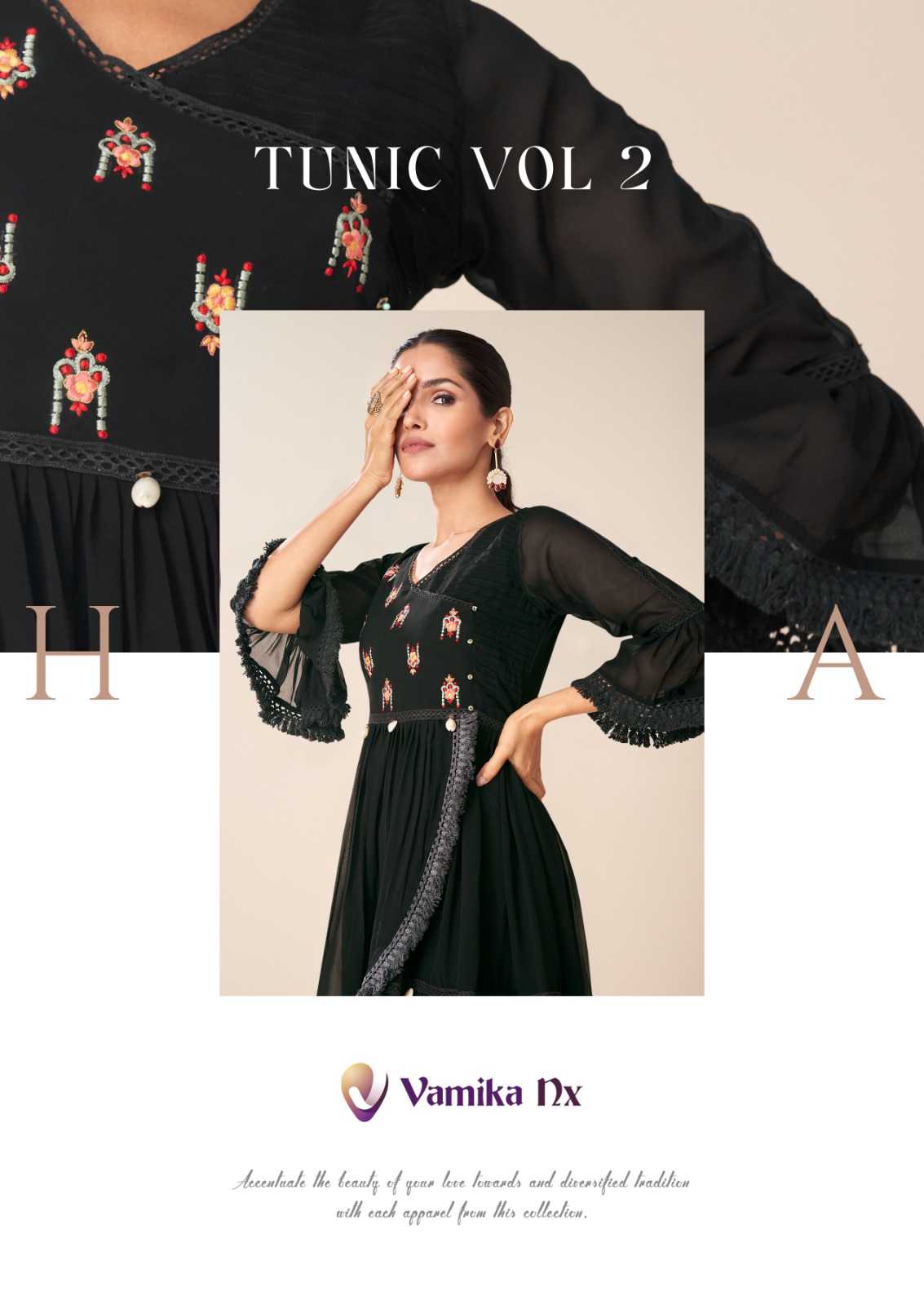 Faux Georgette  Designer Kurtis
