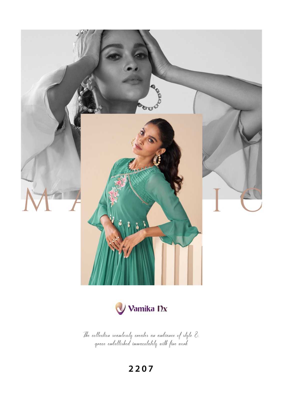 Faux Georgette  Designer Kurtis