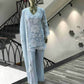 Faux Georgette Embroidery Palazzo Suit - MYLUXURY LANE ENTERPRISE