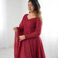 Faux Georgette Anarkali Gown - MYLUXURY LANE ENTERPRISE