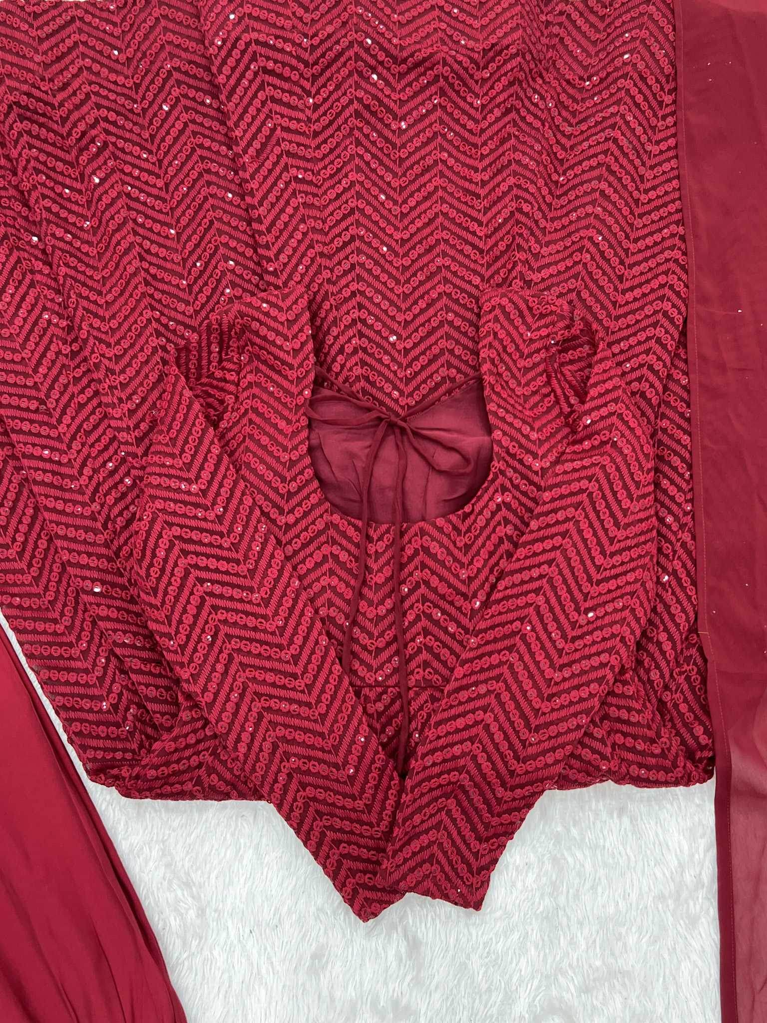 Faux Georgette Anarkali Gown - MYLUXURY LANE ENTERPRISE