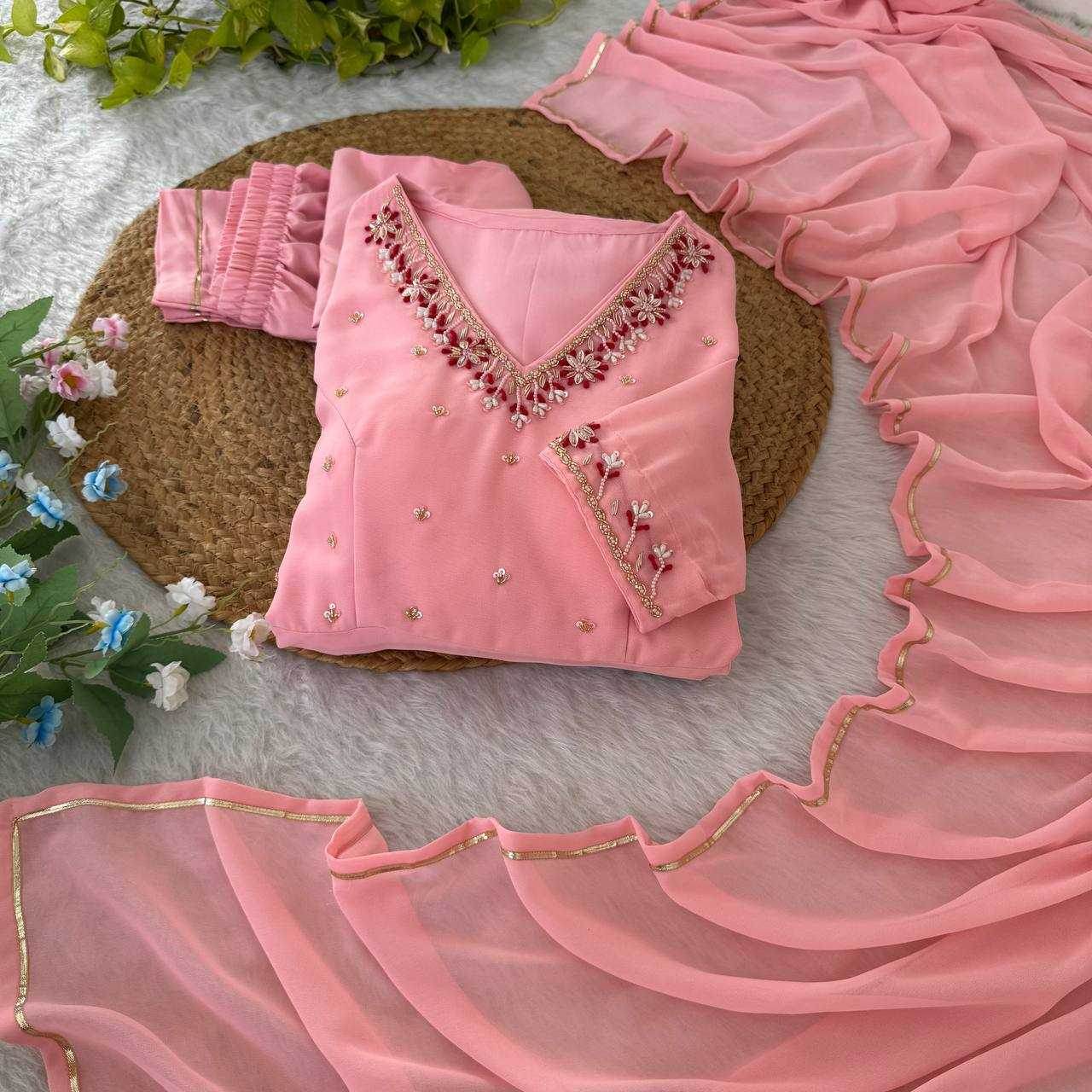 Faux Georgette Party Wear Gowns - MYLUXURY LANE ENTERPRISE