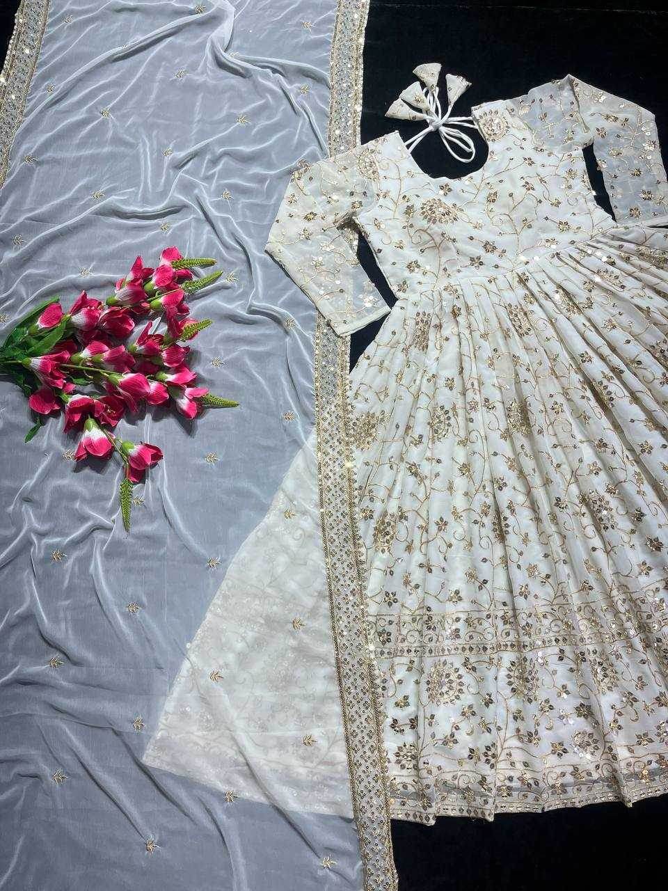Faux Georgette Lightweight Gown - MYLUXURY LANE ENTERPRISE
