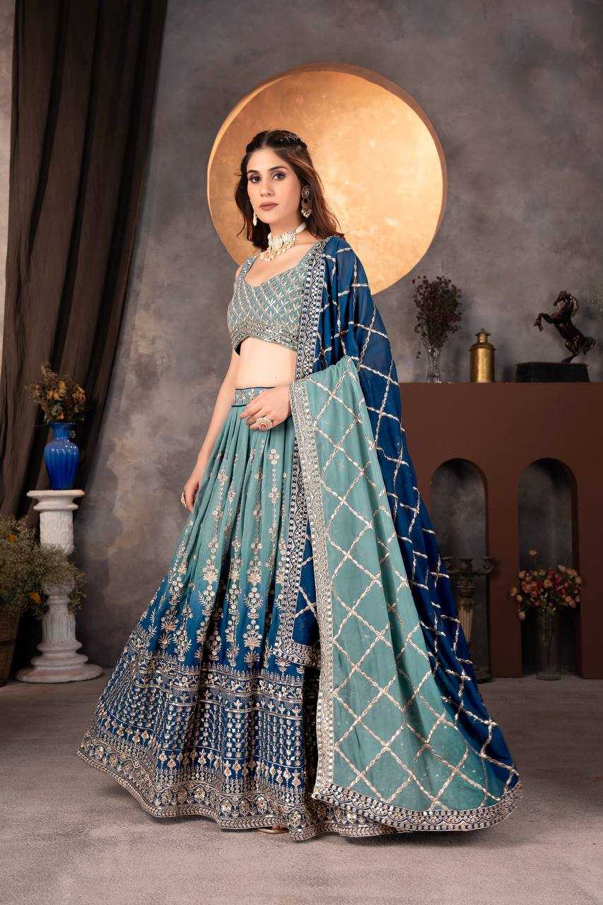 Faux Georgette Lehenga With Cancan
