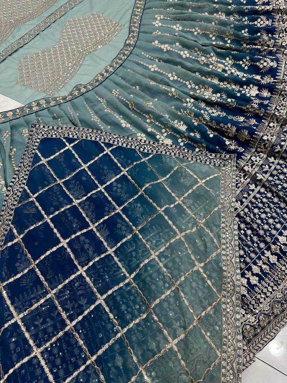 Faux Georgette Lehenga With Cancan - MYLUXURY LANE ENTERPRISE