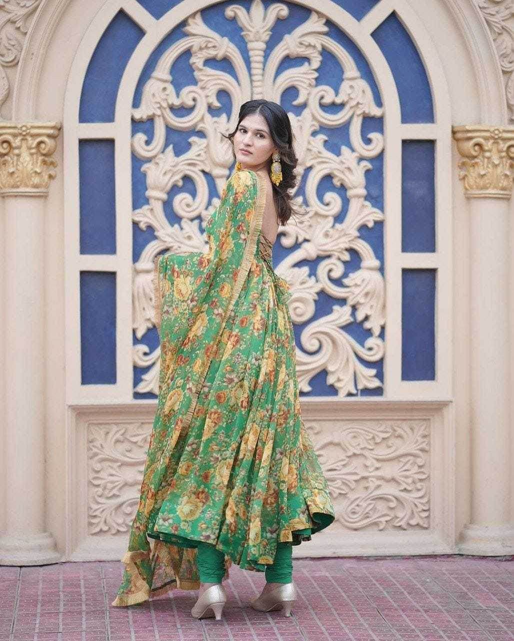 FAUX GEORGETTE GOWN - MYLUXURY LANE ENTERPRISE