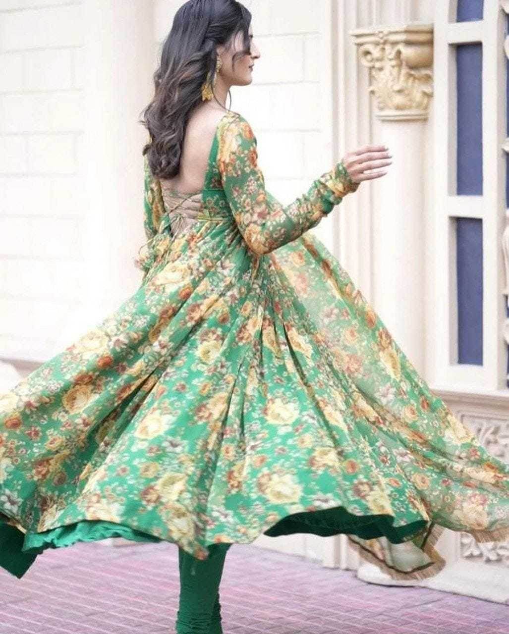 FAUX GEORGETTE GOWN - MYLUXURY LANE ENTERPRISE