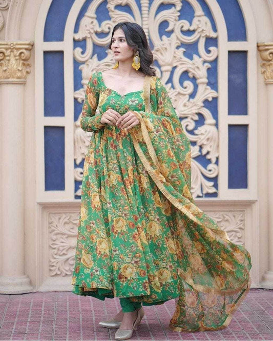 FAUX GEORGETTE GOWN - MYLUXURY LANE ENTERPRISE