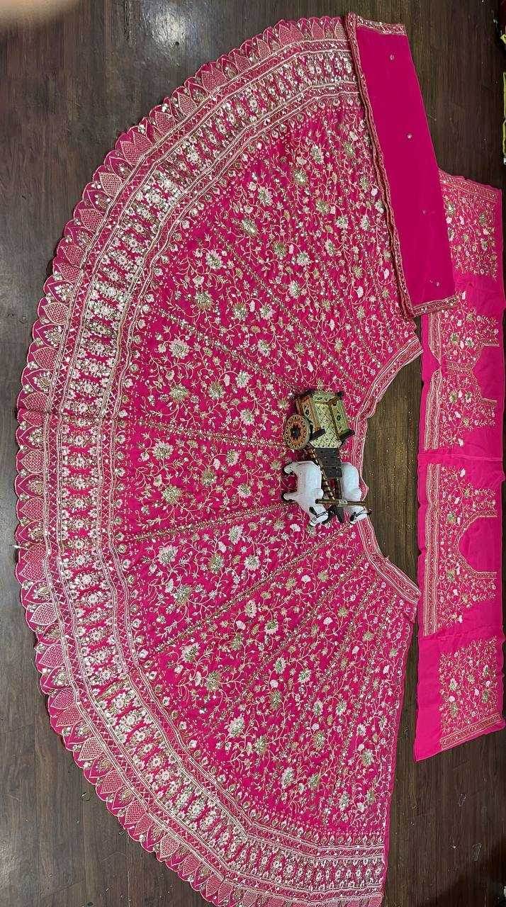FAUX GEORGETTE EMBROIDERED SEQUINS WITH CANCAN LAHENGA - MYLUXURY LANE ENTERPRISE