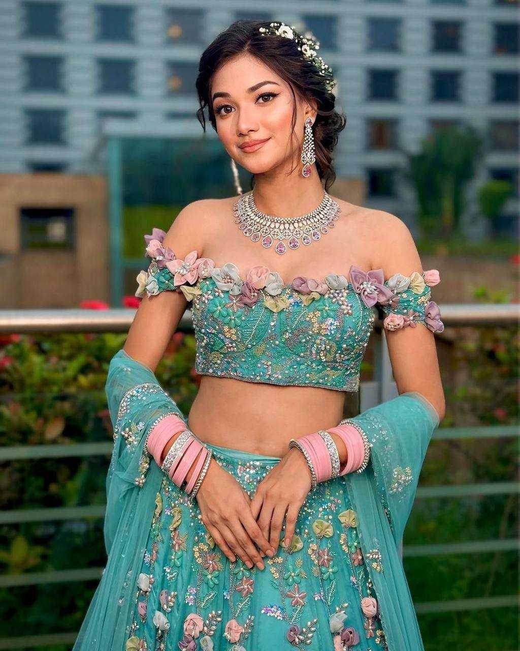 EMBROIDERED DESIGNER SEQUINS LEHENGA - MYLUXURY LANE ENTERPRISE