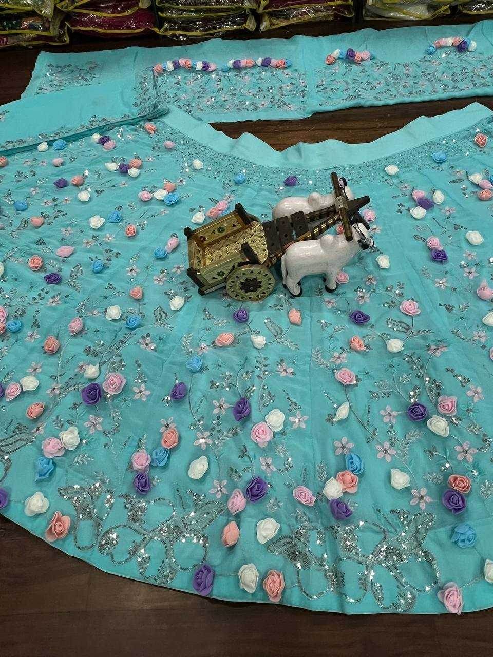 EMBROIDERED DESIGNER SEQUINS LEHENGA - MYLUXURY LANE ENTERPRISE