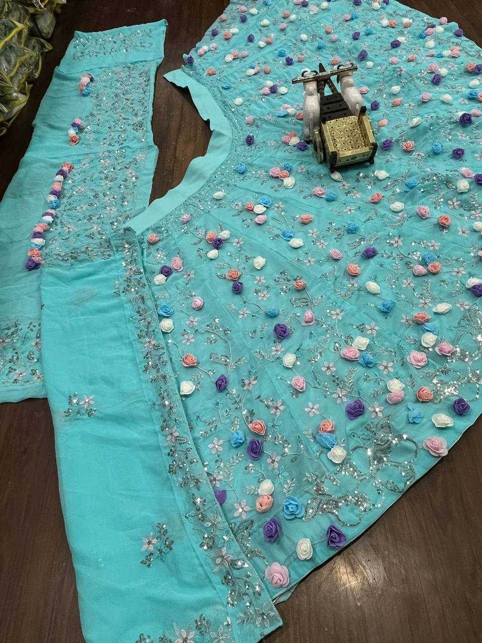 EMBROIDERED DESIGNER SEQUINS LEHENGA - MYLUXURY LANE ENTERPRISE