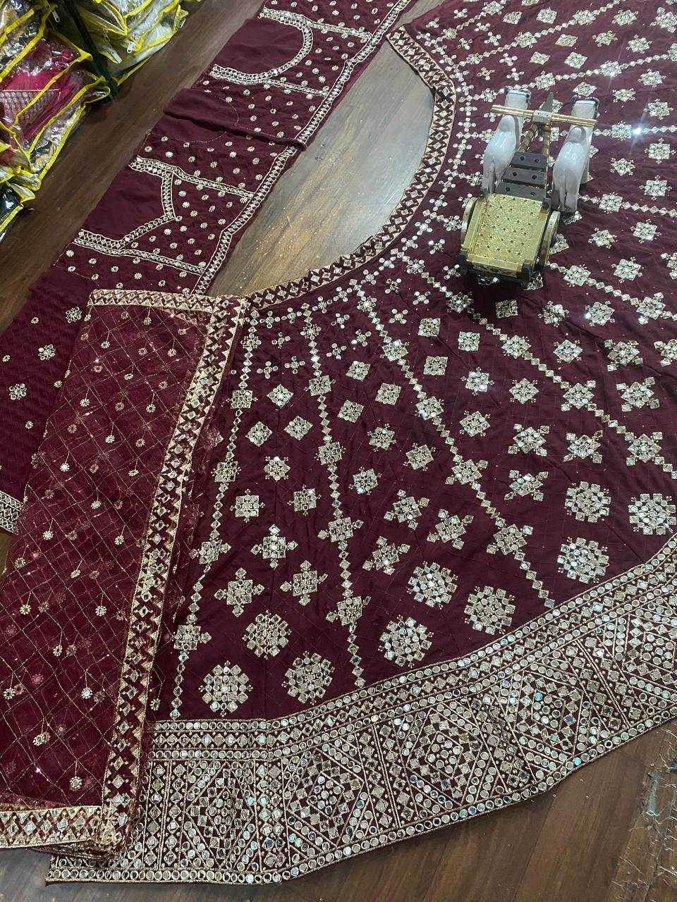 Embroidered Sequins With Cancan Lehenga For Festive Elegance - MYLUXURY LANE ENTERPRISE