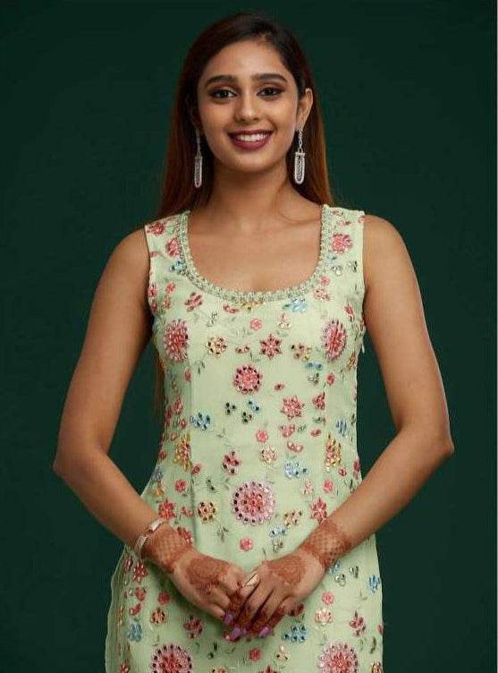 Faux Georgette Party Gown - MYLUXURY LANE ENTERPRISE