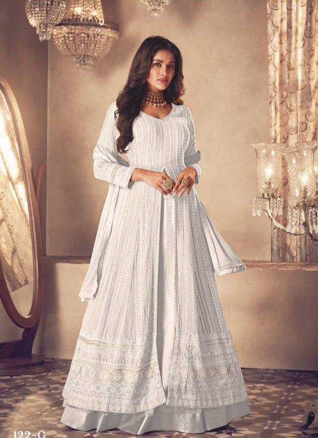 Faux Georgette Embroidery Gown - MYLUXURY LANE ENTERPRISE