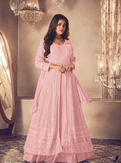 Faux Georgette Embroidery Gown - MYLUXURY LANE ENTERPRISE