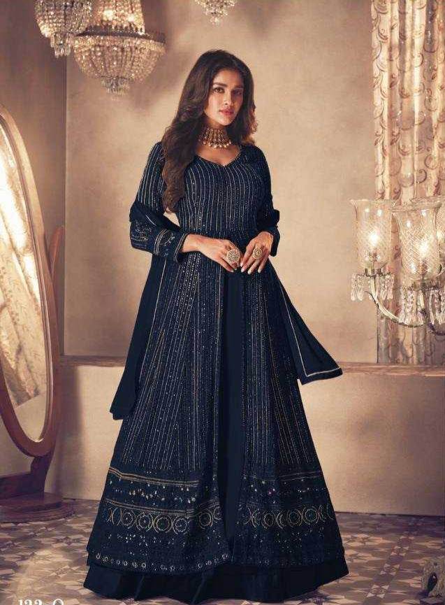 Faux Georgette Embroidery Gown - MYLUXURY LANE ENTERPRISE