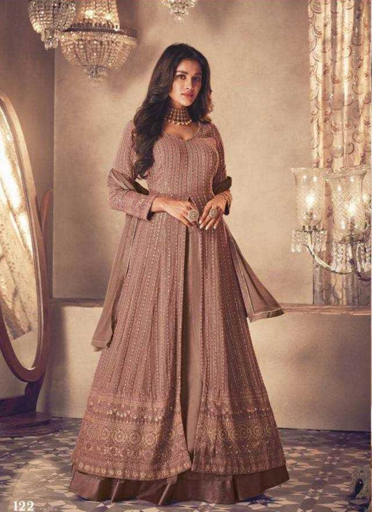 Faux Georgette Embroidery Gown - MYLUXURY LANE ENTERPRISE