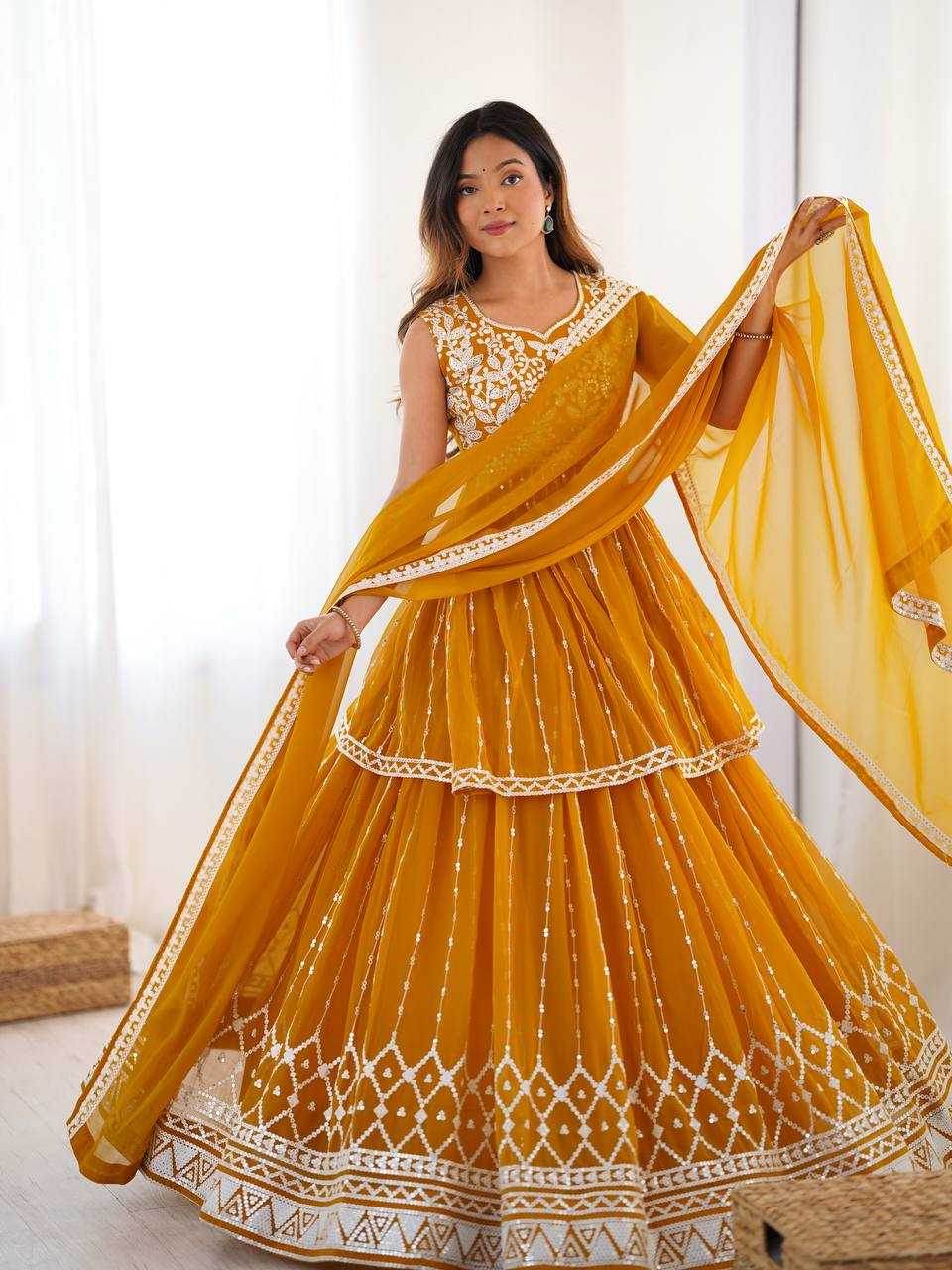 Faux Georgette Festive Designer Lehenga Choli - MYLUXURY LANE ENTERPRISE