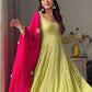 Faux Georgette Anarkali Gown Long Gown - MYLUXURY LANE ENTERPRISE