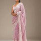 Faux Georgette Pink Saree - MYLUXURY LANE ENTERPRISE