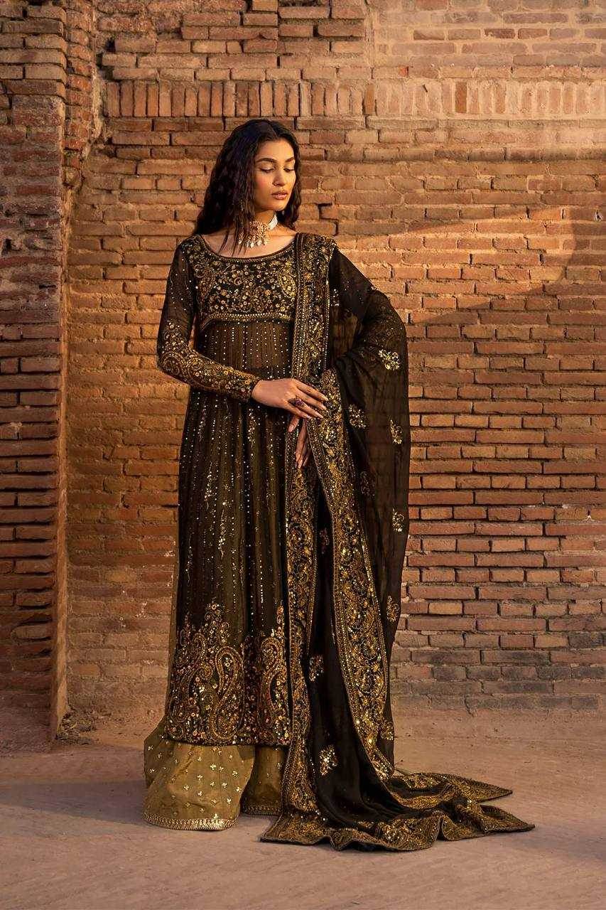 FAUX GEORGETTE LONG SEQUIN GOWN - MYLUXURY LANE ENTERPRISE