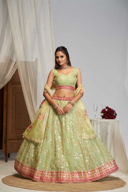 Faux Georgette  Designer Lehenga