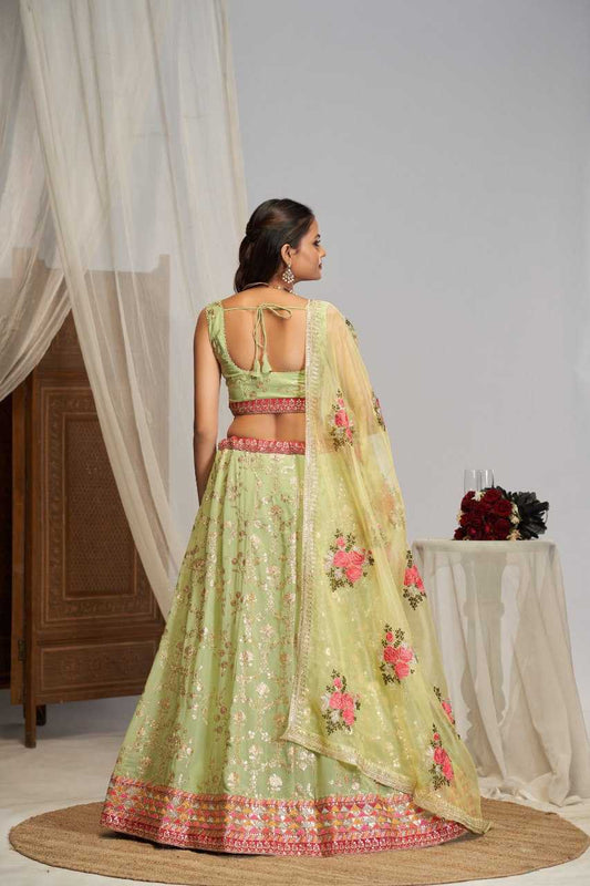 Faux Georgette  Designer Lehenga