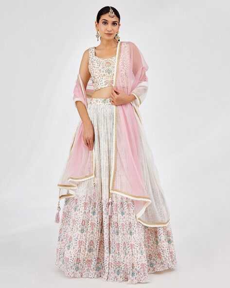 Faux Georgette Designer Lehenga With Dupatta