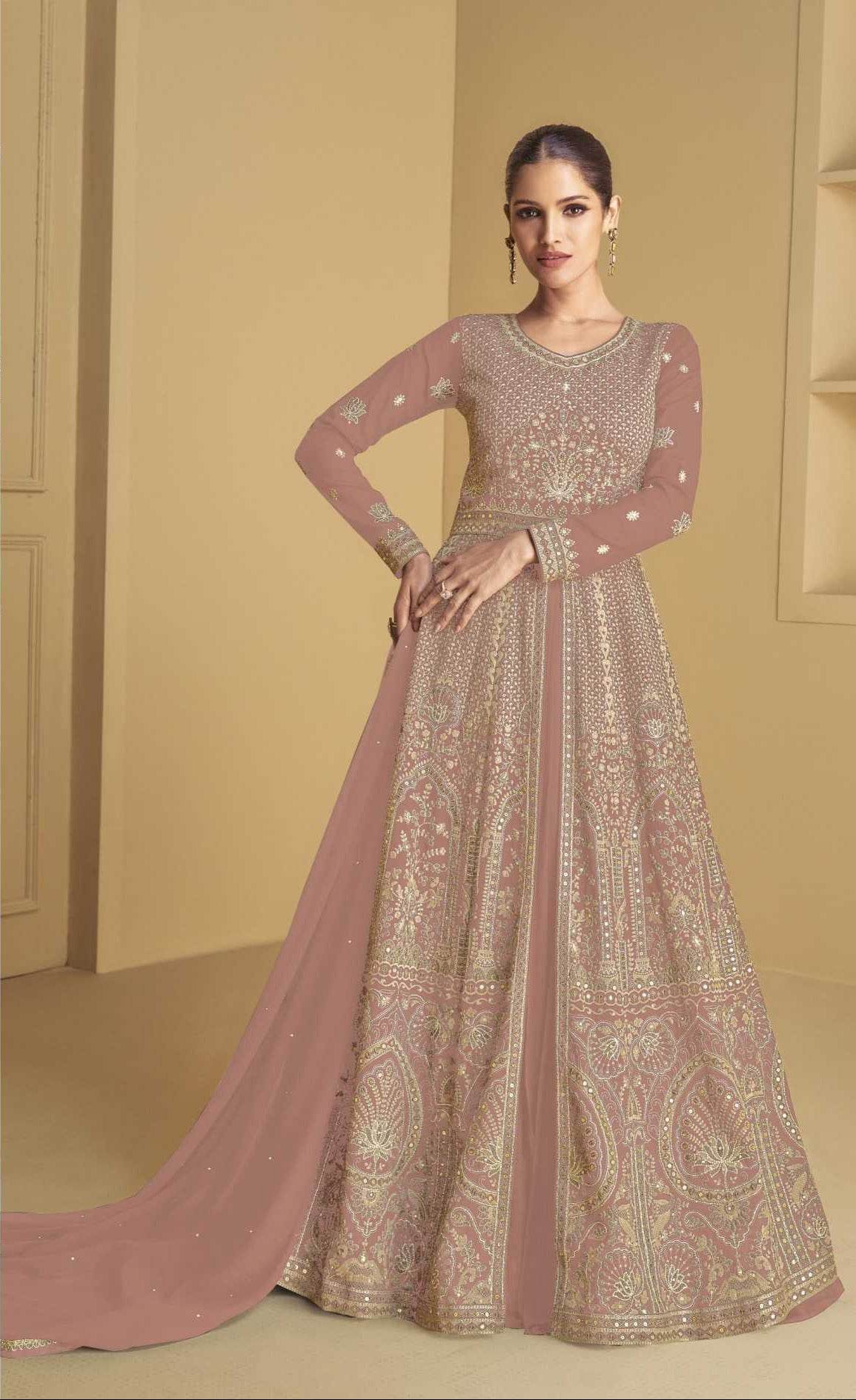 Faux Georgette Party Gown - MYLUXURY LANE ENTERPRISE