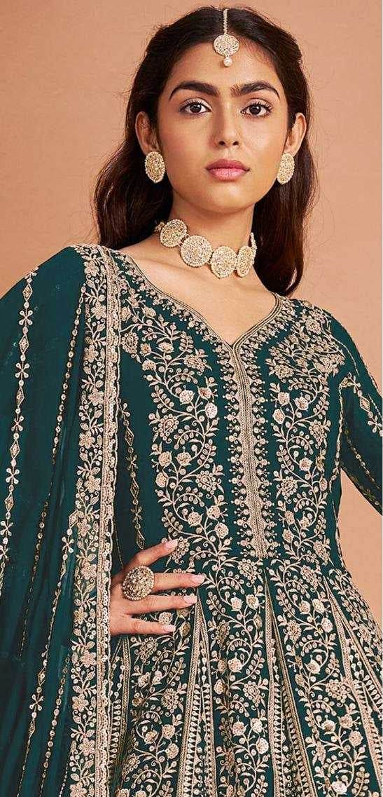 Elegant Faux Georgette Wedding Gown for Timeless Style - MYLUXURY LANE ENTERPRISE