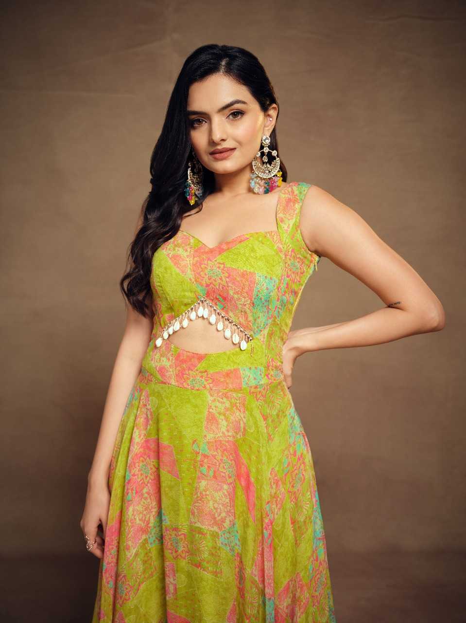 Faux Georgette  Party Wear Dress