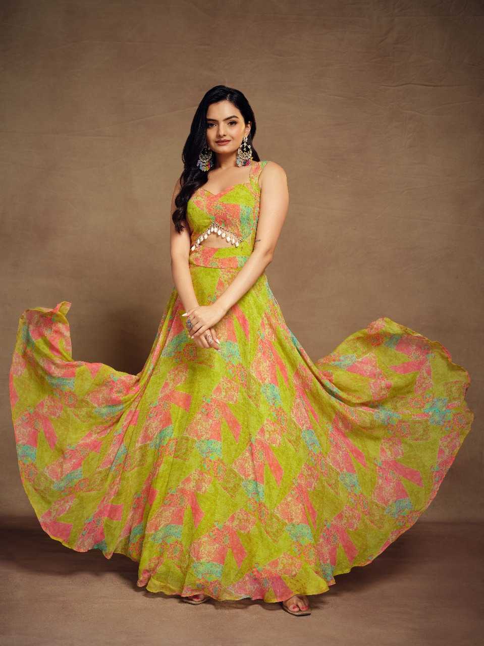 Faux Georgette  Party Wear Dress