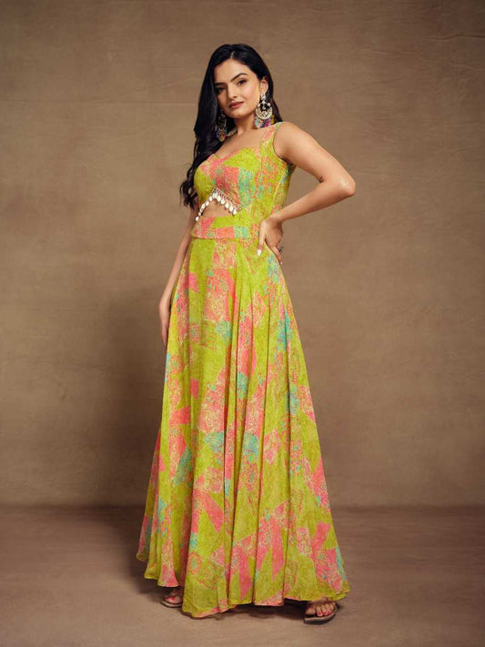 Faux Georgette  Party Wear Dress