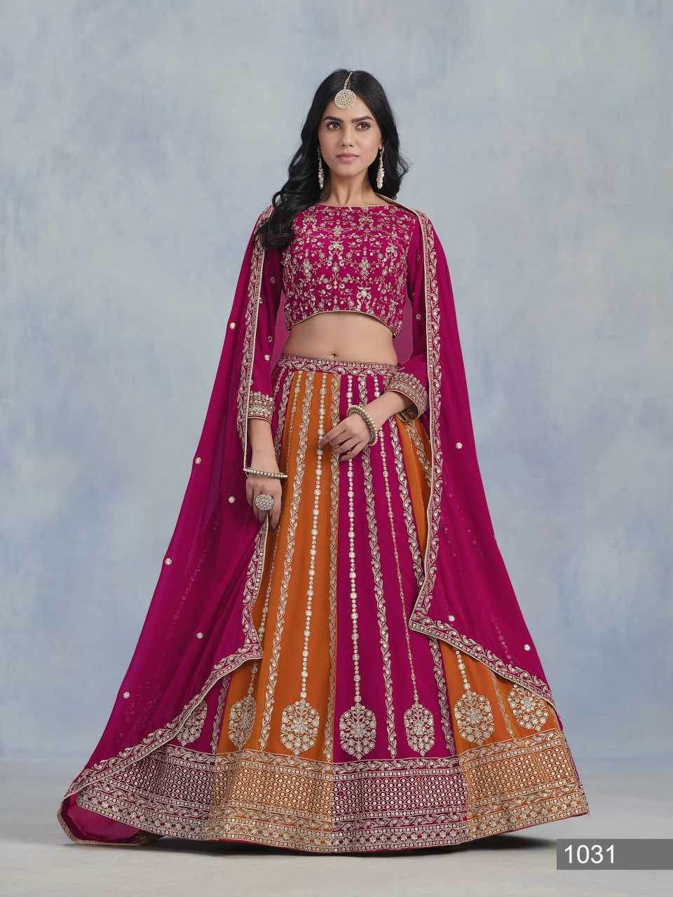 Faux Bridal Lehenga With Cancan - MYLUXURY LANE ENTERPRISE