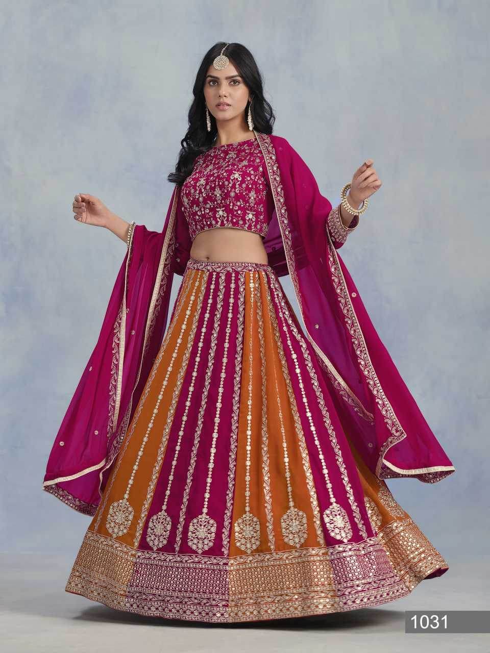 Faux Bridal Lehenga With Cancan - MYLUXURY LANE ENTERPRISE