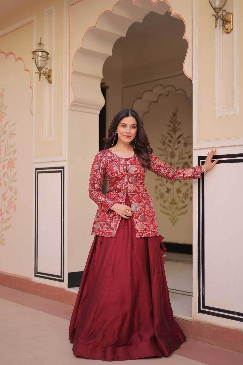 Simmer Lehenga With Blouse - MYLUXURY LANE ENTERPRISE