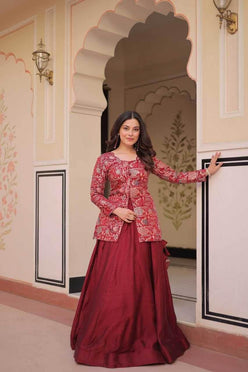 Simmer Lehenga With Blouse - MYLUXURY LANE ENTERPRISE