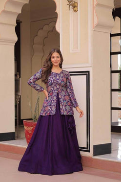 Simmer Lehenga With Blouse - MYLUXURY LANE ENTERPRISE