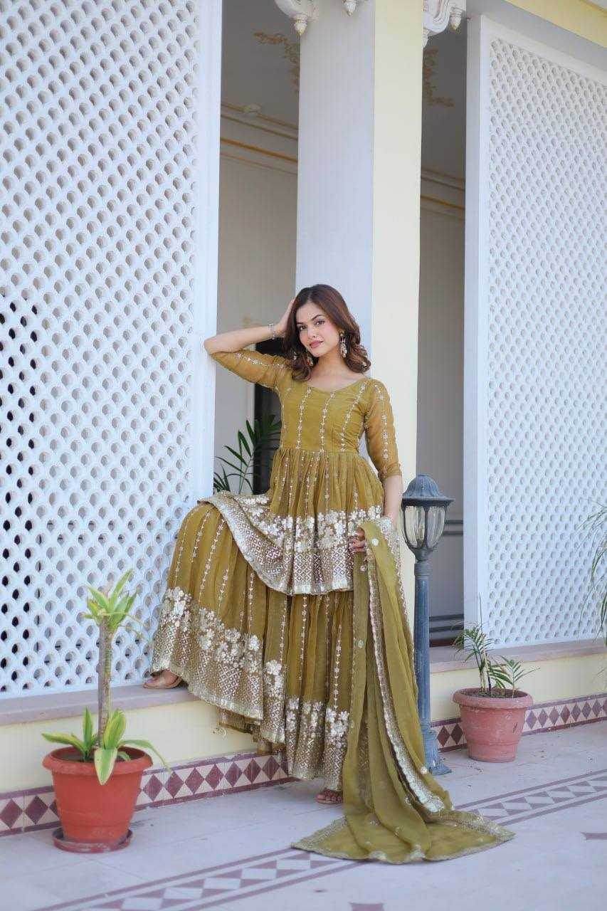 SHARARA SALWAR EMBROIDERY SUITS - MYLUXURY LANE ENTERPRISE