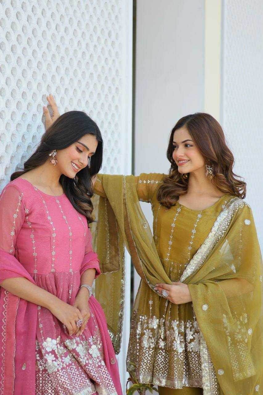 SHARARA SALWAR EMBROIDERY SUITS - MYLUXURY LANE ENTERPRISE