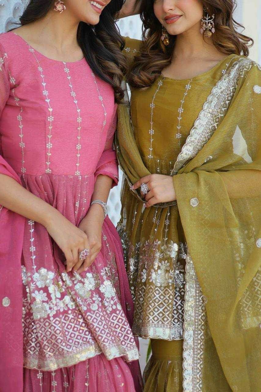 SHARARA SALWAR EMBROIDERY SUITS - MYLUXURY LANE ENTERPRISE