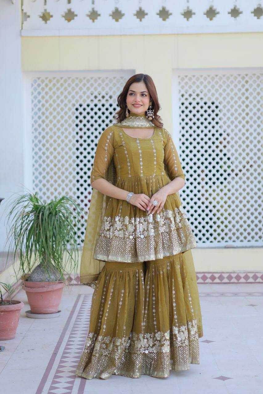 SHARARA SALWAR EMBROIDERY SUITS - MYLUXURY LANE ENTERPRISE